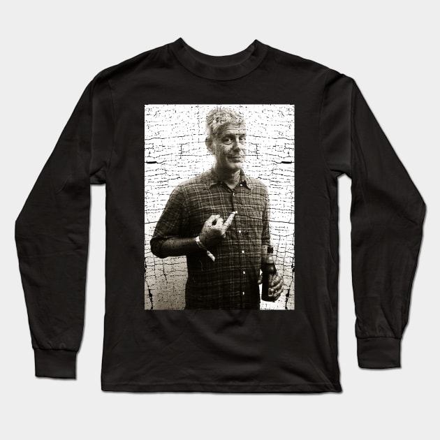 vintage anthony bourdain Legendary Chef Long Sleeve T-Shirt by gulymaiden